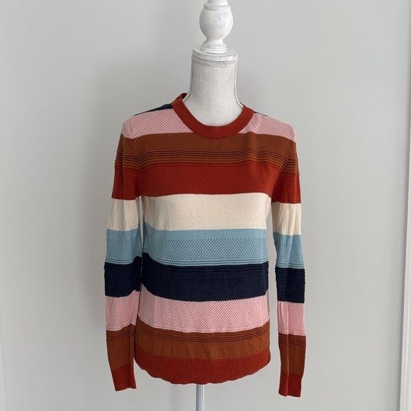 Market & Spruce Sweaters - Market & Spruce Colorful Striped Crewneck Sweater